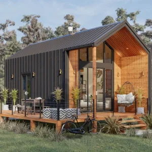 164-TRM Modern Eco-Friendly Wooden Kit Home With Bedroom, Bathroom & Kitchen (468 sq ft)